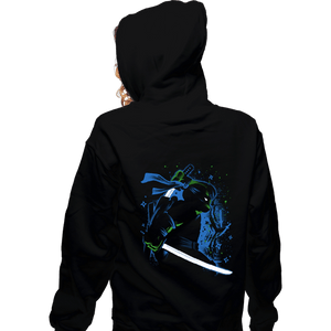 Daily_Deal_Shirts Zippered Hoodies, Unisex / Small / Black Leader Ninja