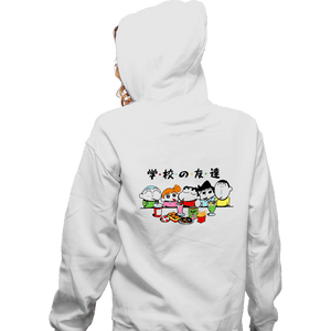 Shirts Zippered Hoodies, Unisex / Small / White School Friends