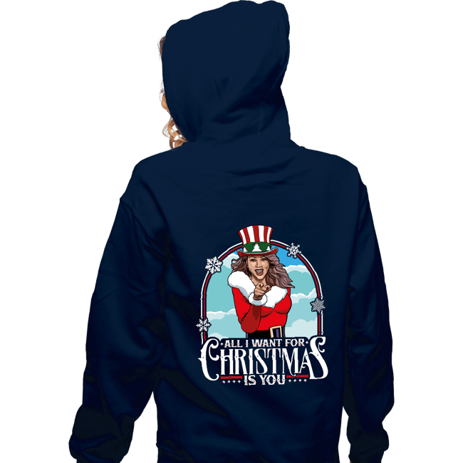 Secret_Shirts Zippered Hoodies, Unisex / Small / Navy All I Want For Christmas