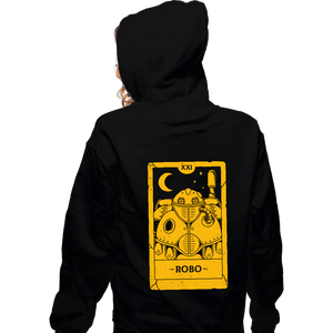 Shirts Zippered Hoodies, Unisex / Small / Black Robo Tarot Card