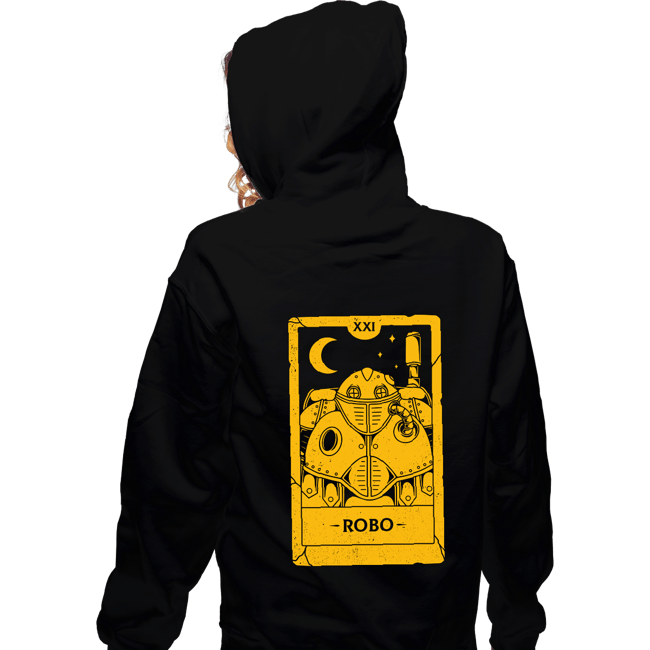 Shirts Zippered Hoodies, Unisex / Small / Black Robo Tarot Card