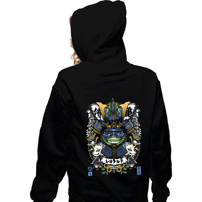Daily_Deal_Shirts Zippered Hoodies, Unisex / Small / Black Samurai Leo