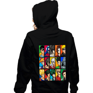 Daily_Deal_Shirts Zippered Hoodies, Unisex / Small / Black Anime VS Anime