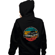 Load image into Gallery viewer, Shirts Zippered Hoodies, Unisex / Small / Black Retro Ecto-1 Sun
