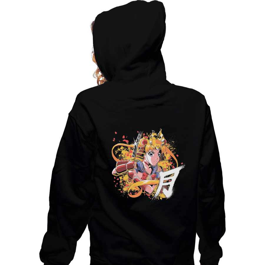 Shirts Pullover Hoodies, Unisex / Small / Black Samurai Moon