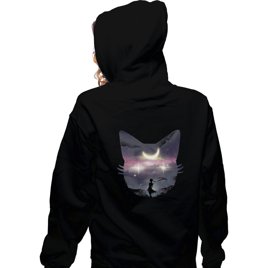 Shirts Zippered Hoodies, Unisex / Small / Black Moon Chaser
