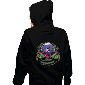 Shirts Zippered Hoodies, Unisex / Small / Black Mysterious Foe