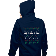 Load image into Gallery viewer, Secret_Shirts Zippered Hoodies, Unisex / Small / Navy A Rogue Christmas
