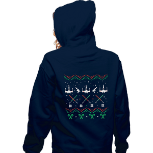 Secret_Shirts Zippered Hoodies, Unisex / Small / Navy A Rogue Christmas