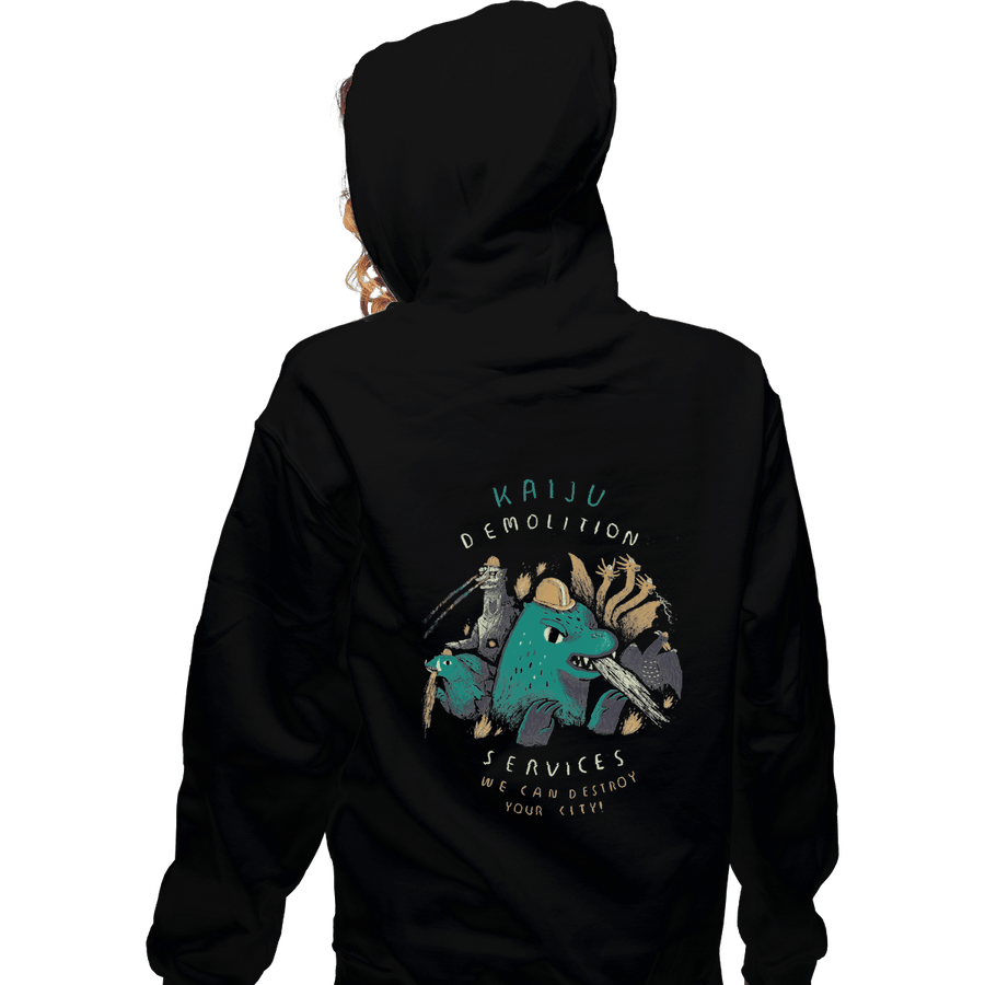 Shirts Zippered Hoodies, Unisex / Small / Black Kaiju Demolition Services