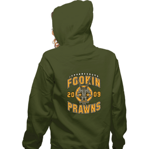 Shirts Zippered Hoodies, Unisex / Small / Military Green Joburg Prawns