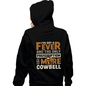 Daily_Deal_Shirts Zippered Hoodies, Unisex / Small / Black More Cowbell