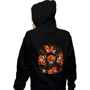 Daily_Deal_Shirts Zippered Hoodies, Unisex / Small / Black Tiny Dragon Dice