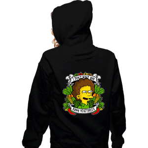 Secret_Shirts Zippered Hoodies, Unisex / Small / Black No Darn Vegetables