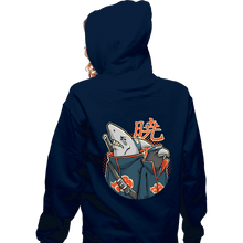 Load image into Gallery viewer, Daily_Deal_Shirts Zippered Hoodies, Unisex / Small / Navy Crow &amp; Shark
