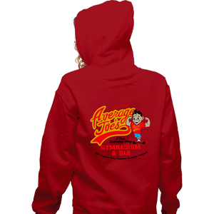 Shirts Zippered Hoodies, Unisex / Small / Red Average Joes Gym