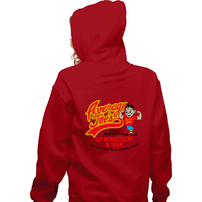 Shirts Zippered Hoodies, Unisex / Small / Red Average Joes Gym