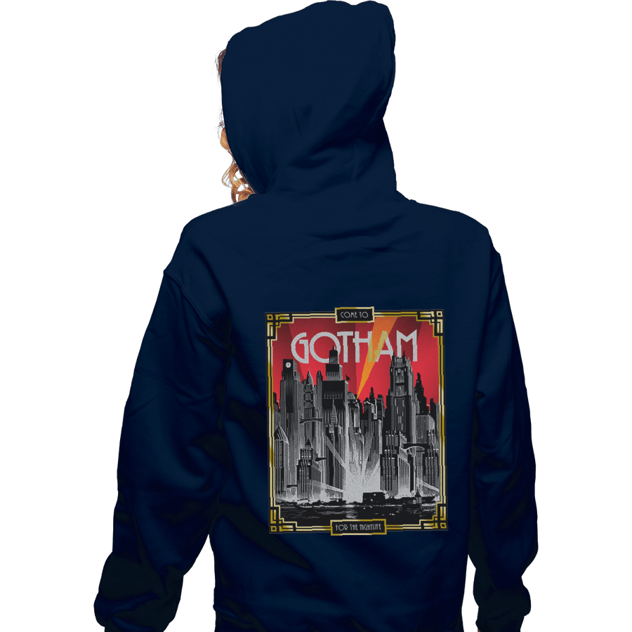 Shirts Zippered Hoodies, Unisex / Small / Navy Visit Gotham