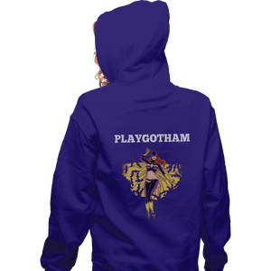 Shirts Zippered Hoodies, Unisex / Small / Violet Playgotham Batgirl