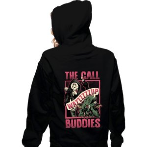 Daily_Deal_Shirts Zippered Hoodies, Unisex / Small / Black Cthulhu Call Buddies