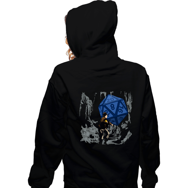 Daily_Deal_Shirts Zippered Hoodies, Unisex / Small / Black Indy And The Dice Of Doom