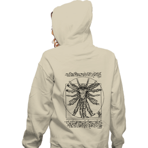 Daily_Deal_Shirts Zippered Hoodies, Unisex / Small / White Vitruvian Vecna