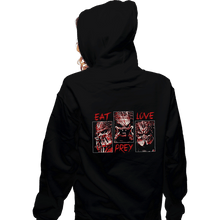 Load image into Gallery viewer, Daily_Deal_Shirts Zippered Hoodies, Unisex / Small / Black Eat Prey Love
