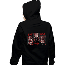 Load image into Gallery viewer, Daily_Deal_Shirts Zippered Hoodies, Unisex / Small / Black Eat Prey Love
