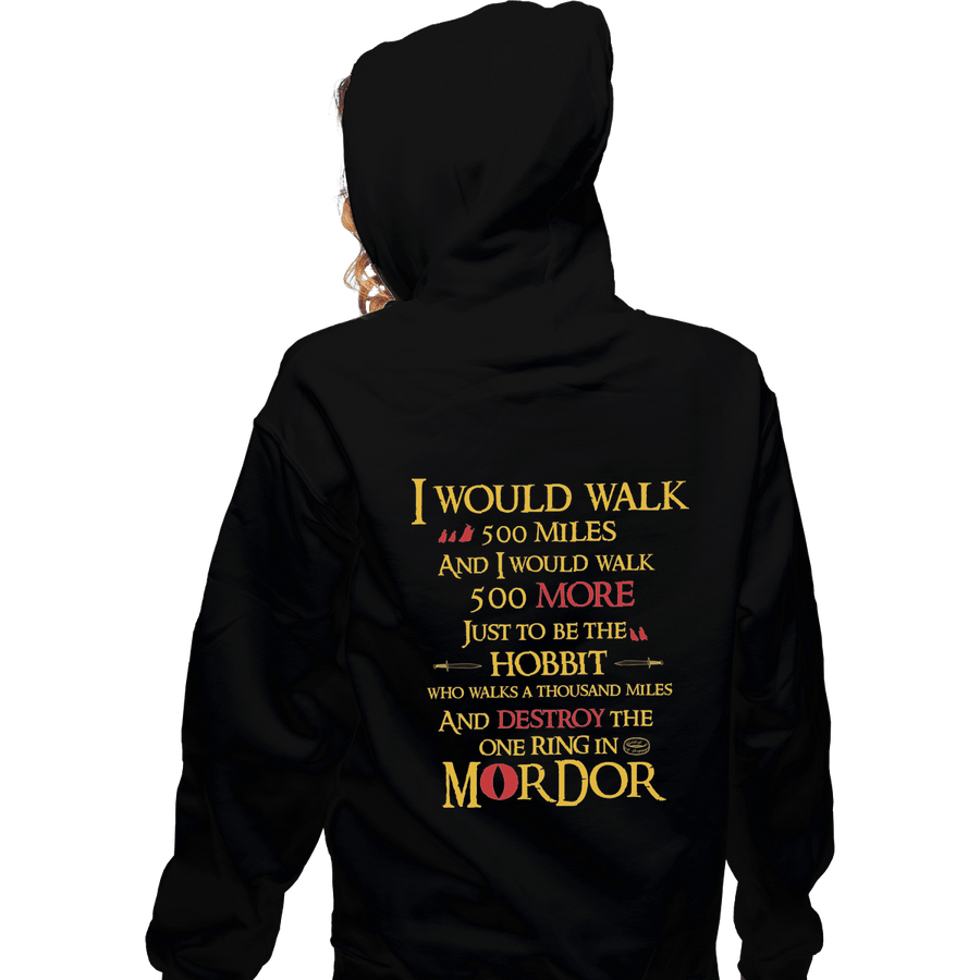Shirts Pullover Hoodies, Unisex / Small / Black 500 Miles