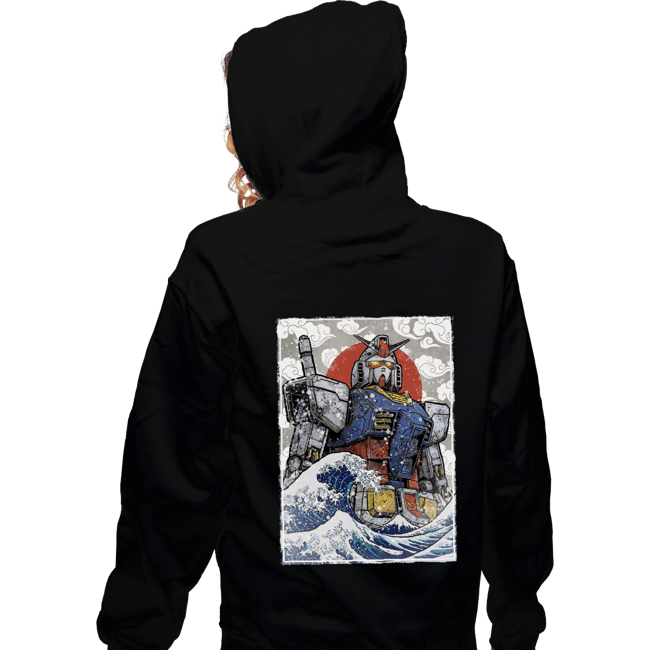 Daily_Deal_Shirts Zippered Hoodies, Unisex / Small / Black Kanagawa RX-78-2