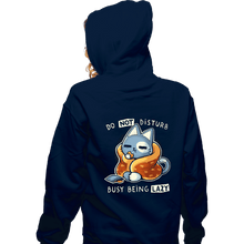 Load image into Gallery viewer, Daily_Deal_Shirts Zippered Hoodies, Unisex / Small / Navy Busy Being Lazy
