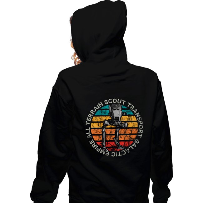 Shirts Zippered Hoodies, Unisex / Small / Black Retro AT-ST Sun
