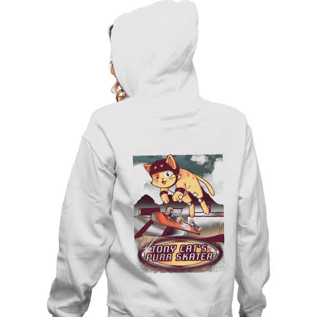 Secret_Shirts Zippered Hoodies, Unisex / Small / White Purr Skater
