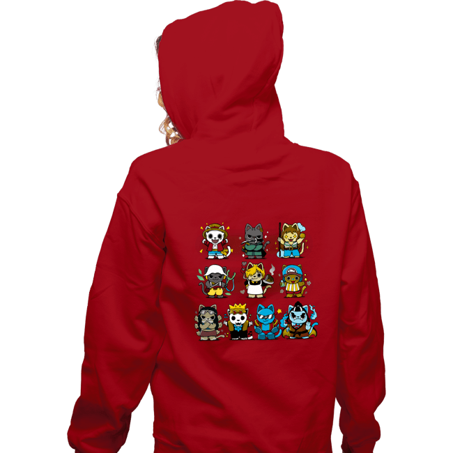 Daily_Deal_Shirts Zippered Hoodies, Unisex / Small / Red Pirate Kittens