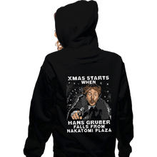 Load image into Gallery viewer, Shirts Zippered Hoodies, Unisex / Small / Black Hans Gruber Ugly Sweater
