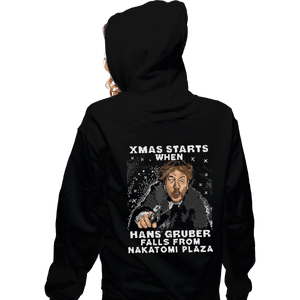 Shirts Zippered Hoodies, Unisex / Small / Black Hans Gruber Ugly Sweater