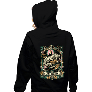 Daily_Deal_Shirts Zippered Hoodies, Unisex / Small / Black The Luck Dragon Crest