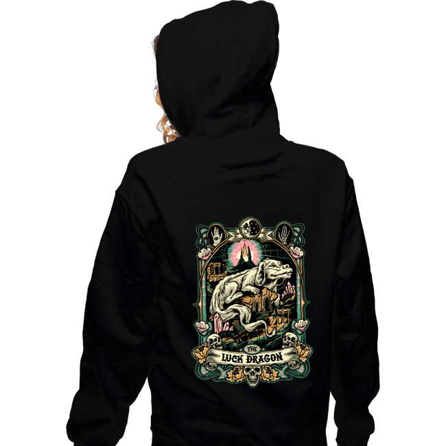 Daily_Deal_Shirts Zippered Hoodies, Unisex / Small / Black The Luck Dragon Crest