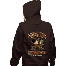 Load image into Gallery viewer, Daily_Deal_Shirts Zippered Hoodies, Unisex / Small / Dark Chocolate Fighting Browncoats
