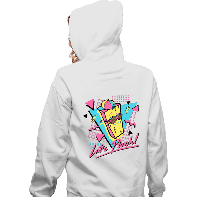 Daily_Deal_Shirts Zippered Hoodies, Unisex / Small / White Let's Plank!