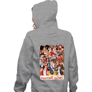 Daily_Deal_Shirts Zippered Hoodies, Unisex / Small / Sports Grey SNK Fight