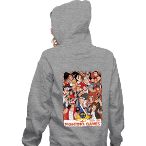 Daily_Deal_Shirts Zippered Hoodies, Unisex / Small / Sports Grey SNK Fight