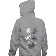 Load image into Gallery viewer, Shirts Zippered Hoodies, Unisex / Small / Sports Grey Night Fury Fusion
