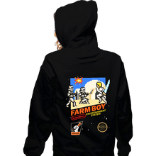 Load image into Gallery viewer, Daily_Deal_Shirts Zippered Hoodies, Unisex / Small / Black 8 Bit Farm Boy
