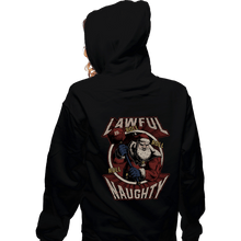 Load image into Gallery viewer, Shirts Zippered Hoodies, Unisex / Small / Black Lawful Naughty Santa

