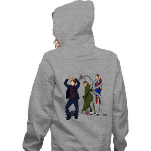 Shirts Zippered Hoodies, Unisex / Small / Sports Grey Spider Jealousy