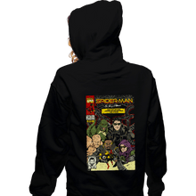 Load image into Gallery viewer, Secret_Shirts Zippered Hoodies, Unisex / Small / Black No Way Home Comics
