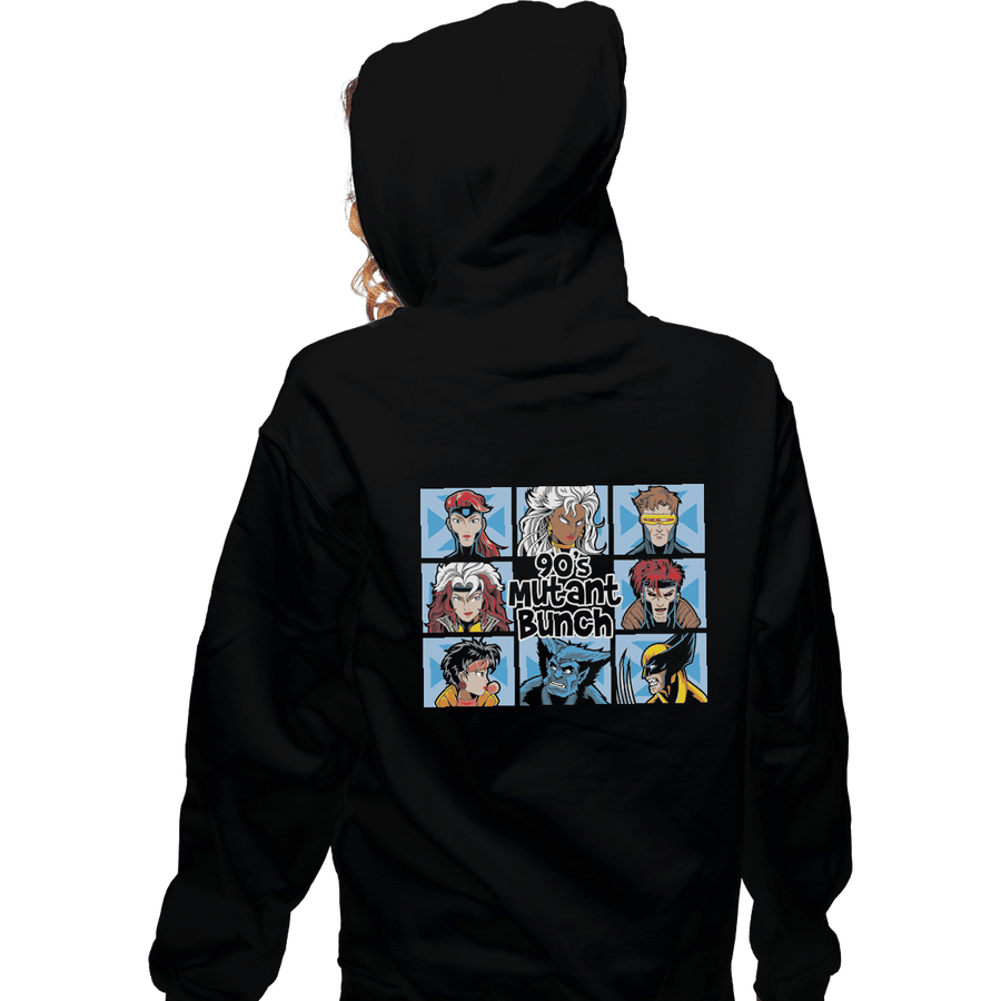 Shirts Zippered Hoodies, Unisex / Small / Black 90s Mutant Bunch