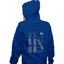 Load image into Gallery viewer, Daily_Deal_Shirts Zippered Hoodies, Unisex / Small / Royal Blue Lightside Schematics
