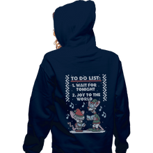 Load image into Gallery viewer, Shirts Zippered Hoodies, Unisex / Small / Navy Christmas List
